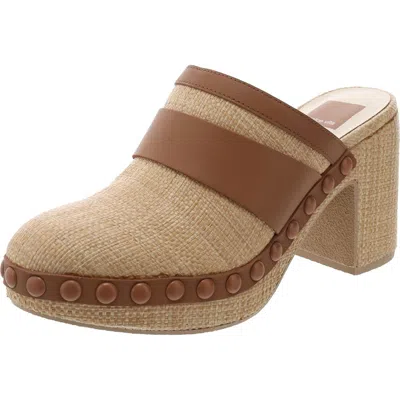 Dolce Vita Carmac Womens Padded Insole Leather Clogs In Multi