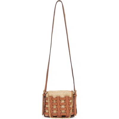 Dolce Vita Cassis Faux Leather Crossbody Bag In Saddle