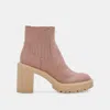 Dolce Vita Caster Booties Cafe Canvas In Brown