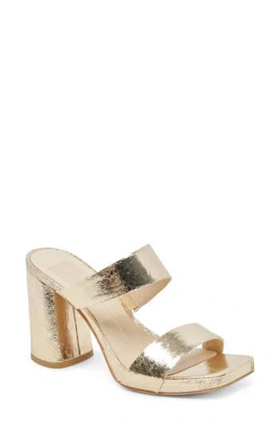 Dolce Vita Cataya Platform Sandal In Light Gold Metallic Stella