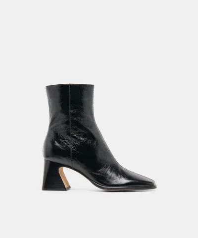 Dolce Vita Cecela Booties In Midnight Crinkle Patent Size 6 By  In Black
