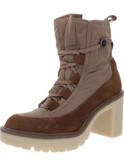 Dolce Vita Celida Womens Lugged Heels Lace-up Ankle Boots In Multi