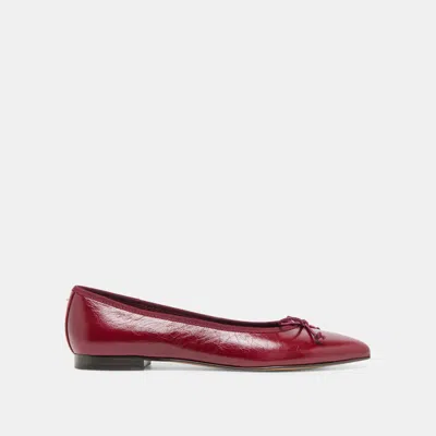 Dolce Vita Celio Ballet Flats In Garnet Leather Size 13 By  In Red