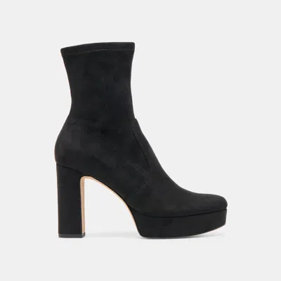 Dolce Vita Chasly Boots Onyx Stella Suede In Black