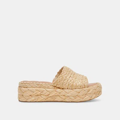 Dolce Vita Chavi Sandals Lt Natural Raffia In Brown