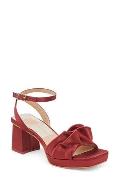 Dolce Vita Cheer Platform Sandal In Burgundy