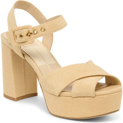 Dolce Vita Ciara Platform Ankle Strap Sandal In Brown