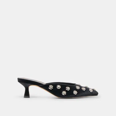 Dolce Vita Clara Heels Nero Velvet In Black