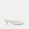 Dolce Vita Clara Pearl Heels True White Daisy Mesh