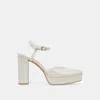 Dolce Vita Claud Heels White Satin In White