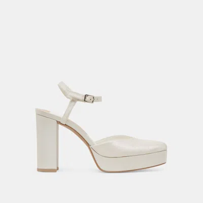 Dolce Vita Claud Heels White Satin