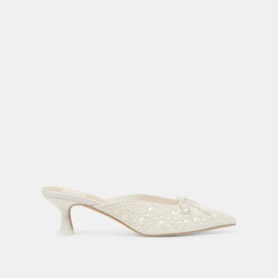 Dolce Vita Claytn Pearl Heels True White Satin