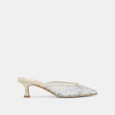 DOLCE VITA CLEO HEELS BLUE FLORAL MESH