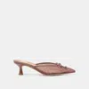 Dolce Vita Cleo Heels Cognac Plaid Mesh
