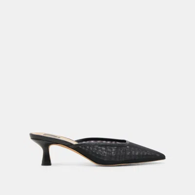 Dolce Vita Cleo Heels Onyx Mesh In Black