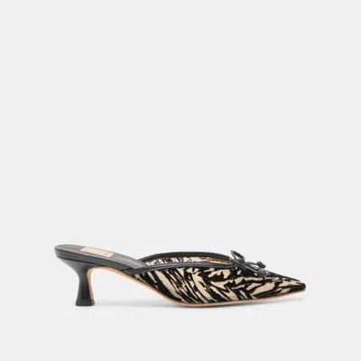Dolce Vita Cleo Heels Zebra Velvet Mesh