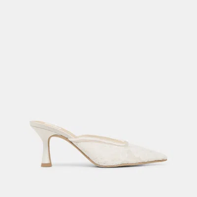Dolce Vita Cleo High Heels In True White Lace Size 12 By