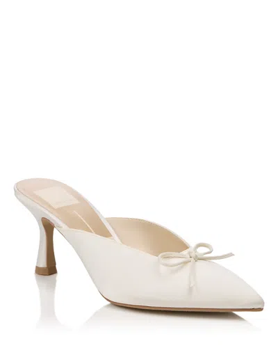Dolce Vita Cleo Mule Pumps In White