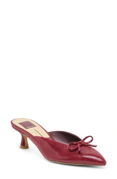 Dolce Vita Cleo Pointed Toe Kitten Heel Mule In Red