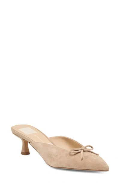 Dolce Vita Cleo Pointed Toe Kitten Heel Mule In Brown