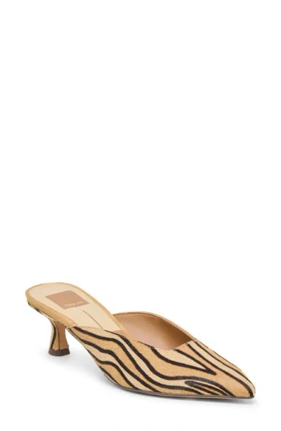 Dolce Vita Cleo Pointed Toe Kitten Heel Mule In Animal Print