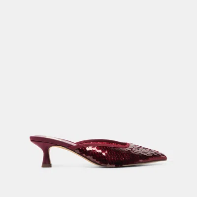 Dolce Vita Cleo Sequin Heels Cranberry Sequin In Red