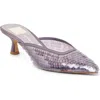 Dolce Vita Cleo Shimmer Kitten Heel Mule In Purple