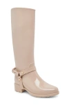 Dolce Vita Women's Cloudy H2o Strapped Rain Boots In Dune Patent