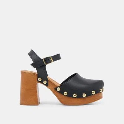 Dolce Vita Clover Heels Black Leather