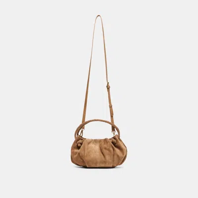 Dolce Vita Cocoa Crossbody Bag In Dark Tan Suede By