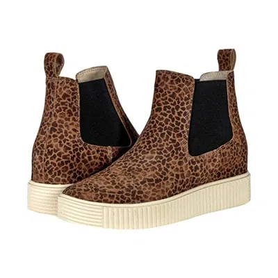Dolce Vita Cola Boots Brown Leopard Print Suede Platform Chelsea Zap727 In Multi