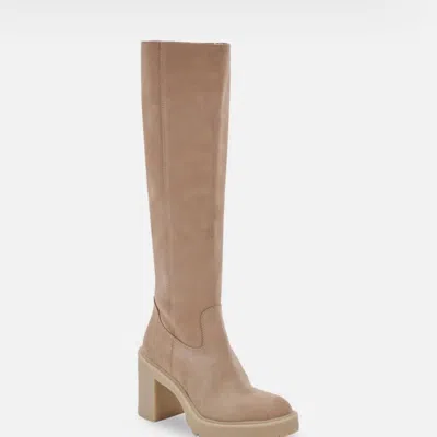 Dolce Vita Corry Dune Suede Boot In Brown In Neutral