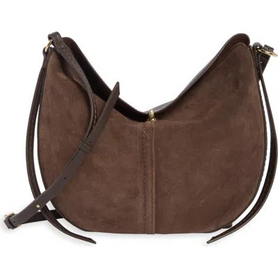 Dolce Vita Crossbody Bag In Espresso Suede