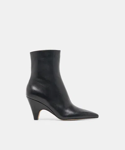 Dolce Vita Cruz Booties In Black Leather Size 6 By  In Multi
