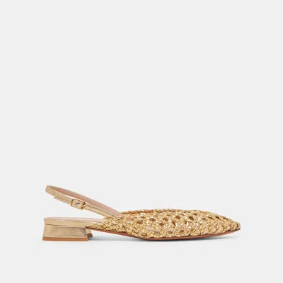 Dolce Vita Cyndi Flats Gold Woven