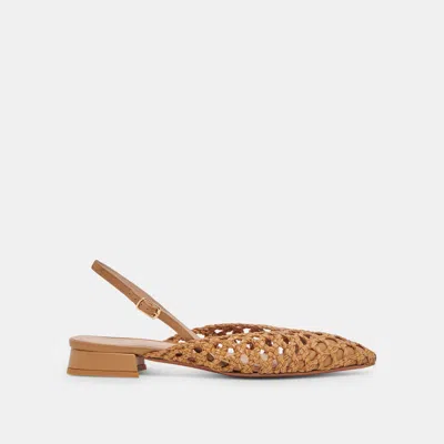 Dolce Vita Cyndi Flats Natural Woven In Brown