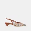 Dolce Vita Dafney Heels Tan Multi Woven Leather