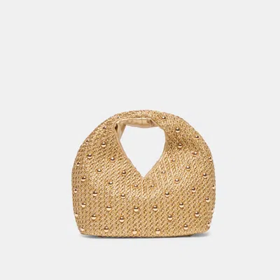 Dolce Vita Dahlia Handbag In Gold Raffia By