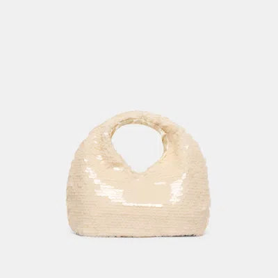 Dolce Vita Dahlia Sequin Handbag Ivory Sequin In Pink