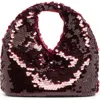 Dolce Vita Dahlia Sequin Shoulder Bag In Burgundy