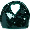Dolce Vita Dahlia Sequin Shoulder Bag In Green