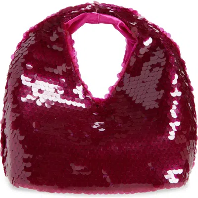 Dolce Vita Dahlia Sequin Shoulder Bag In Burgundy