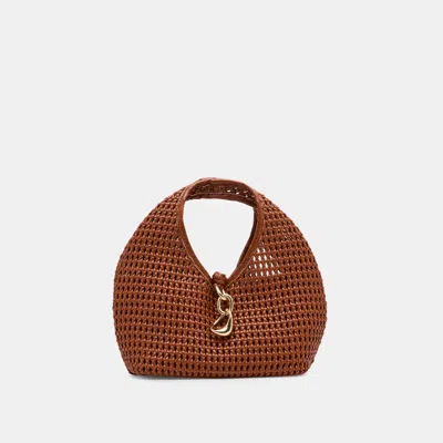 Dolce Vita Dahlia Woven Handbag In Cognac Woven Stella By
