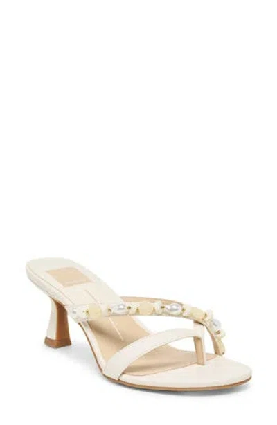 Dolce Vita Daisy Embellished Slide Sandal In Neutral