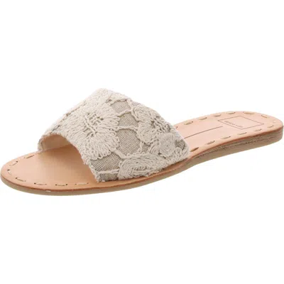 Dolce Vita Dalon Womens Solid Textured Slide Sandals In Multi