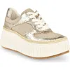 Dolce Vita Dandi Sneakers Light Gold Woven In Light Gold Woven