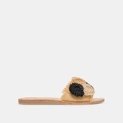 Dolce Vita Danela Sandals Black Natural Raffia