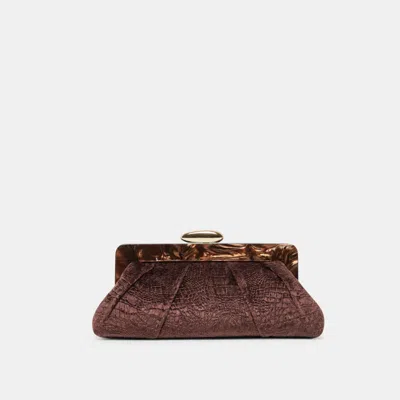 Dolce Vita Danny Clutch Brown Velvet