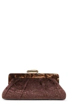 Dolce Vita Danny Velvet Clutch In Brown