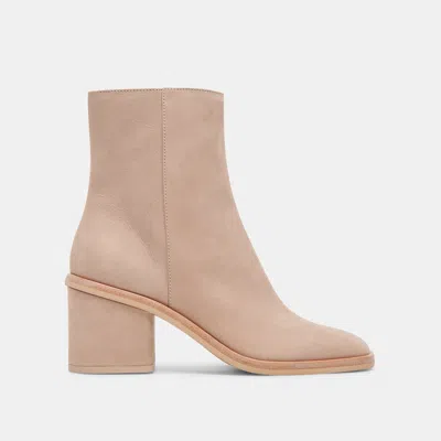 Dolce Vita Dapper Booties Taupe Nubuck In Brown